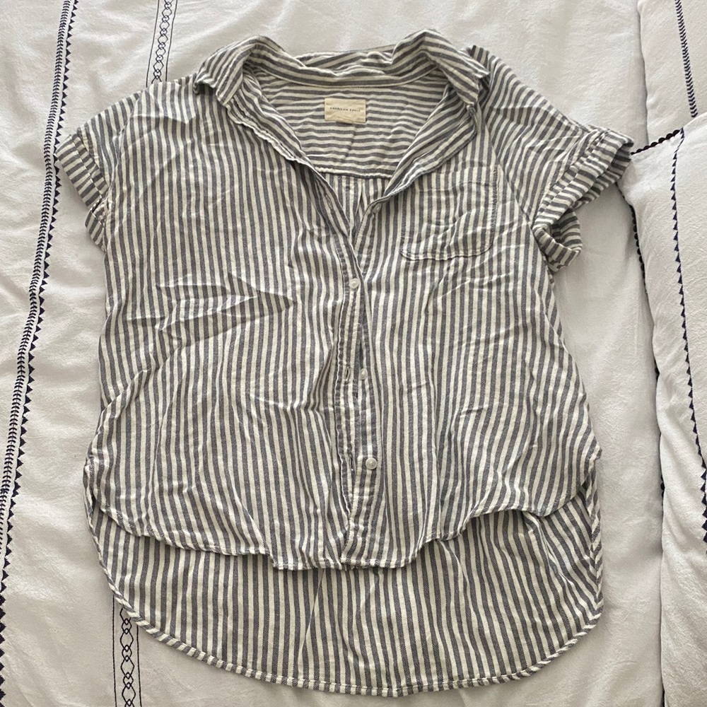 American Eagle Outfitters Striped Button Down Shirt